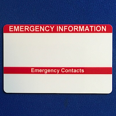 Amazon.com : Emergency Contact Wallet Card ICE Card Medical ID Card ...