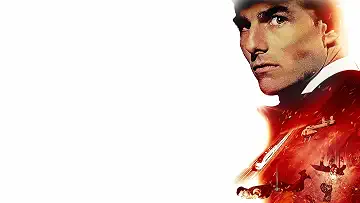 Tom Cruise as Ethan Hunt in sunglasses against an explosive background in the Mission Impossible II game.