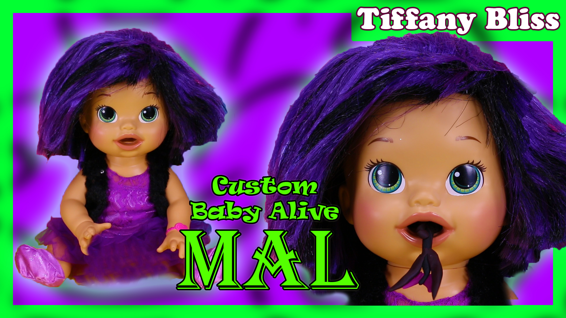 Watch Mal Disney Descendants Custom Baby Alive Eats PlayDoh Poops