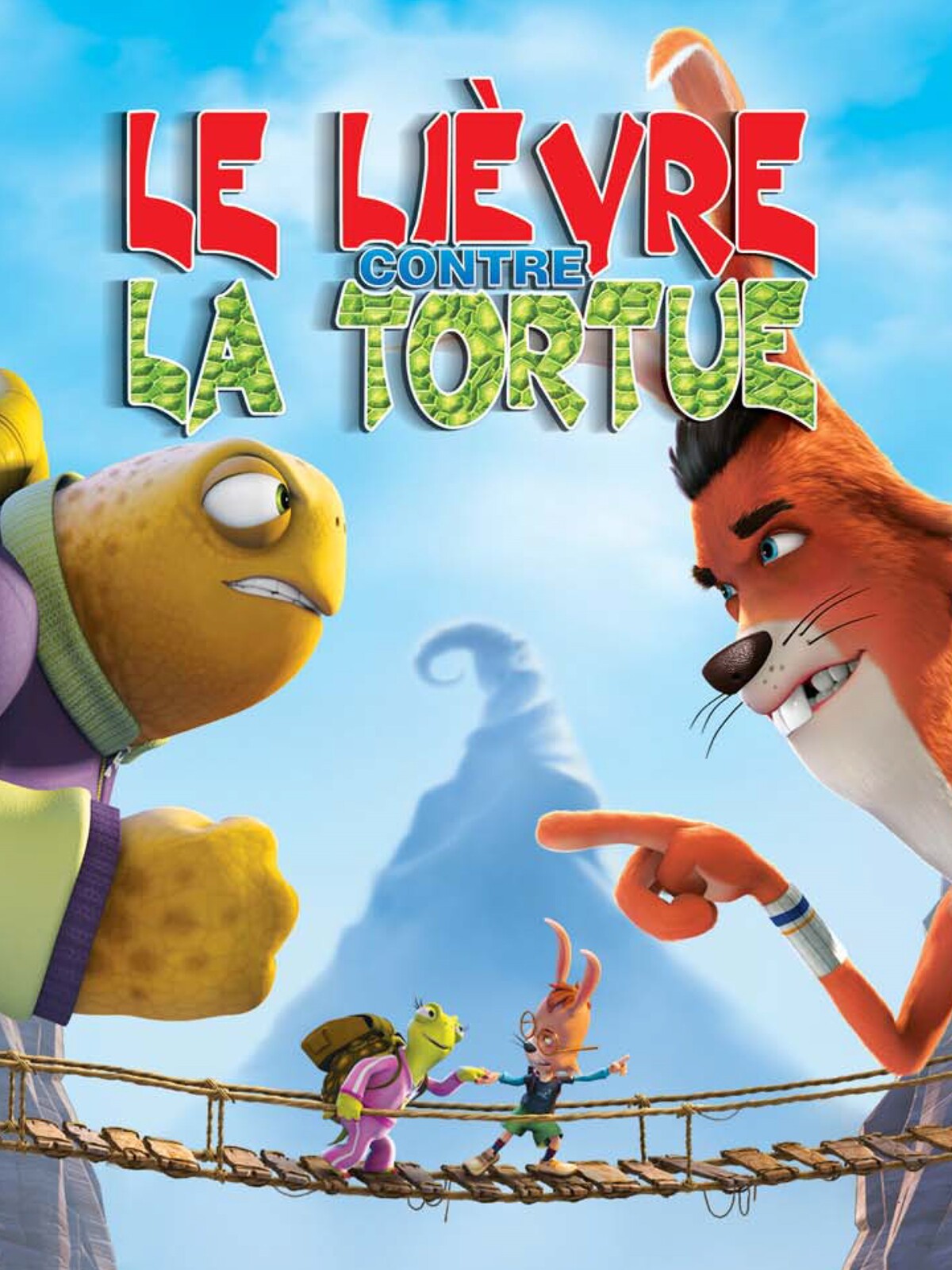 Poster Sur Toile - Course Du Lièvre Et De La Tortue - 20x30 Cm - Décoration Murale Moderne - Idée Cadeau