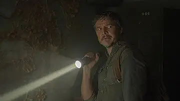 Joel (Pedro Pascal) and Ellie (Bella Ramsey) in the poster for The Last of Us on HBO.