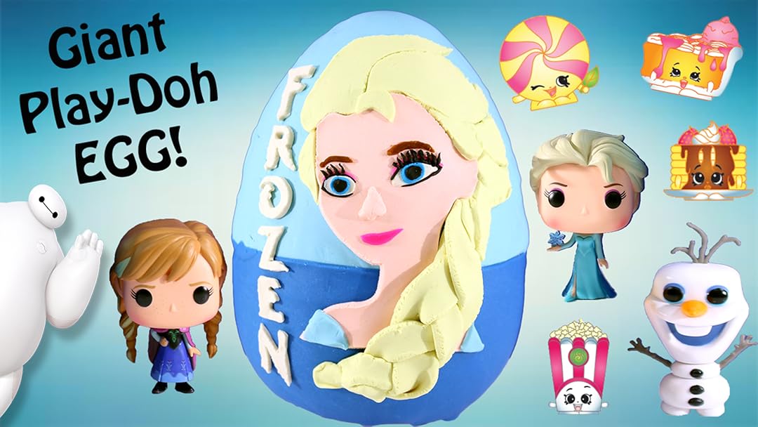 frozen play doh surprise eggs