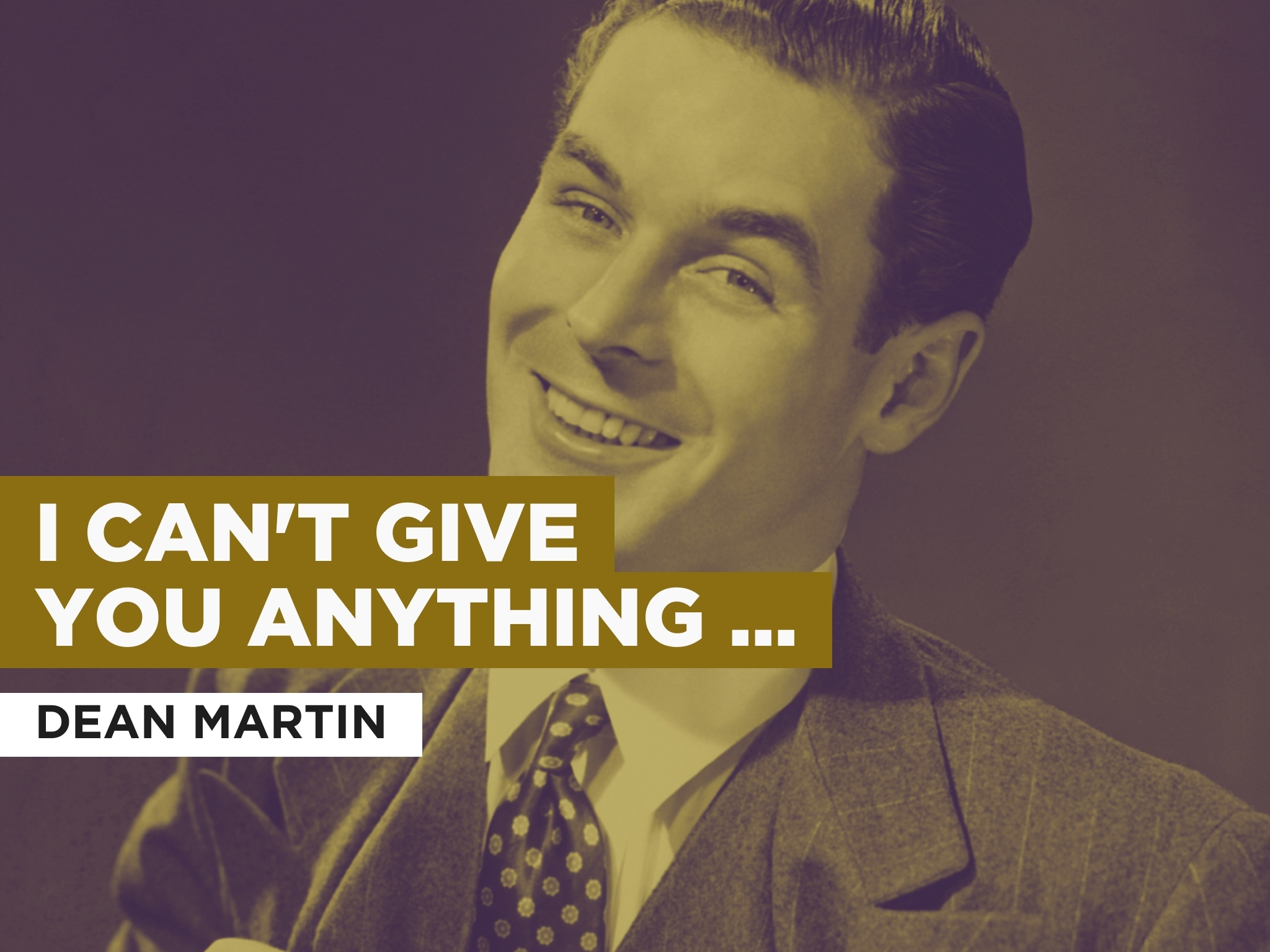 Prime Video I Can't Give You Anything But Love al estilo de Dean Martin