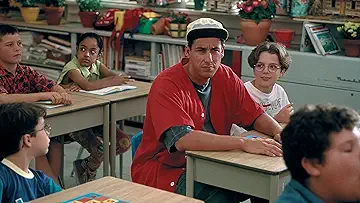 Adam Sandler as Billy Madison, yeling at a classroom of kids in Billy Madison (1995).