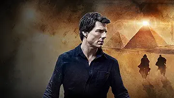 Nick Morton (Tom Cruise) and Ahmanet (Sofia Boutella) on the poster for The Mummy (2017) the The Mummy game