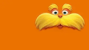 The Lorax (Danny DeVito) in the poster for Dr. Seuss' The Lorax (2012).