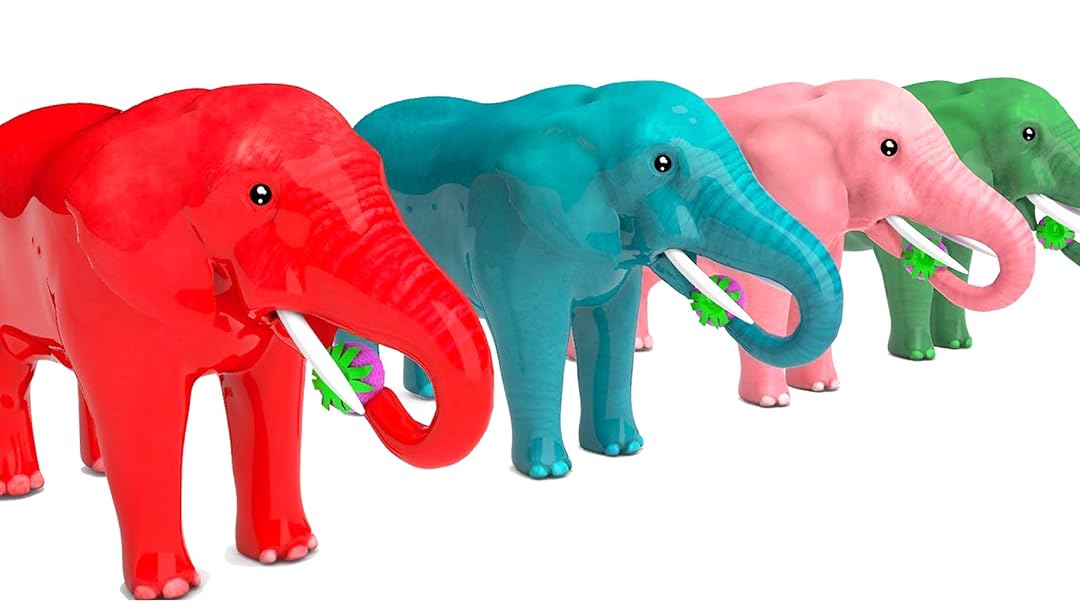 Watch Teaching Color Animal Elephant and Fruit Surprise Egg Cartoon