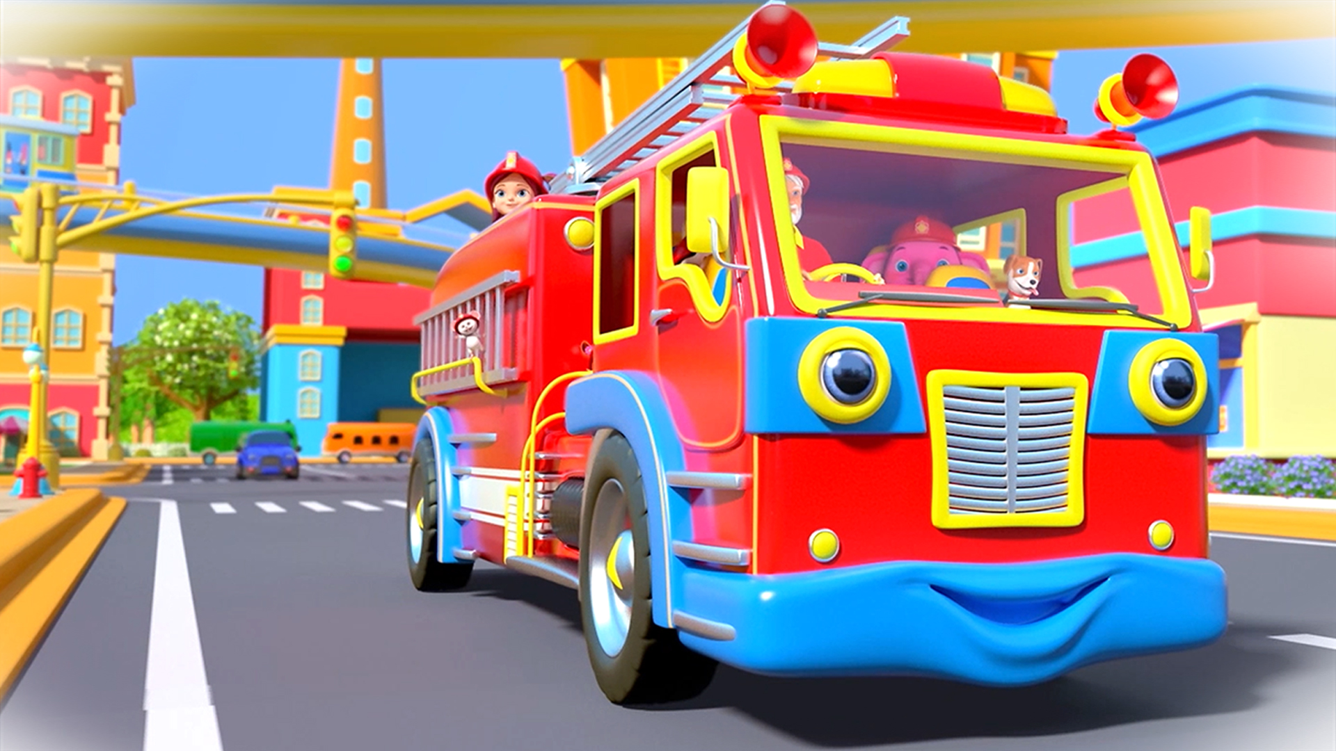 Watch Wheels On The Fire Truck More Nursery Rhymes For Kids Little Treehouse Prime Video