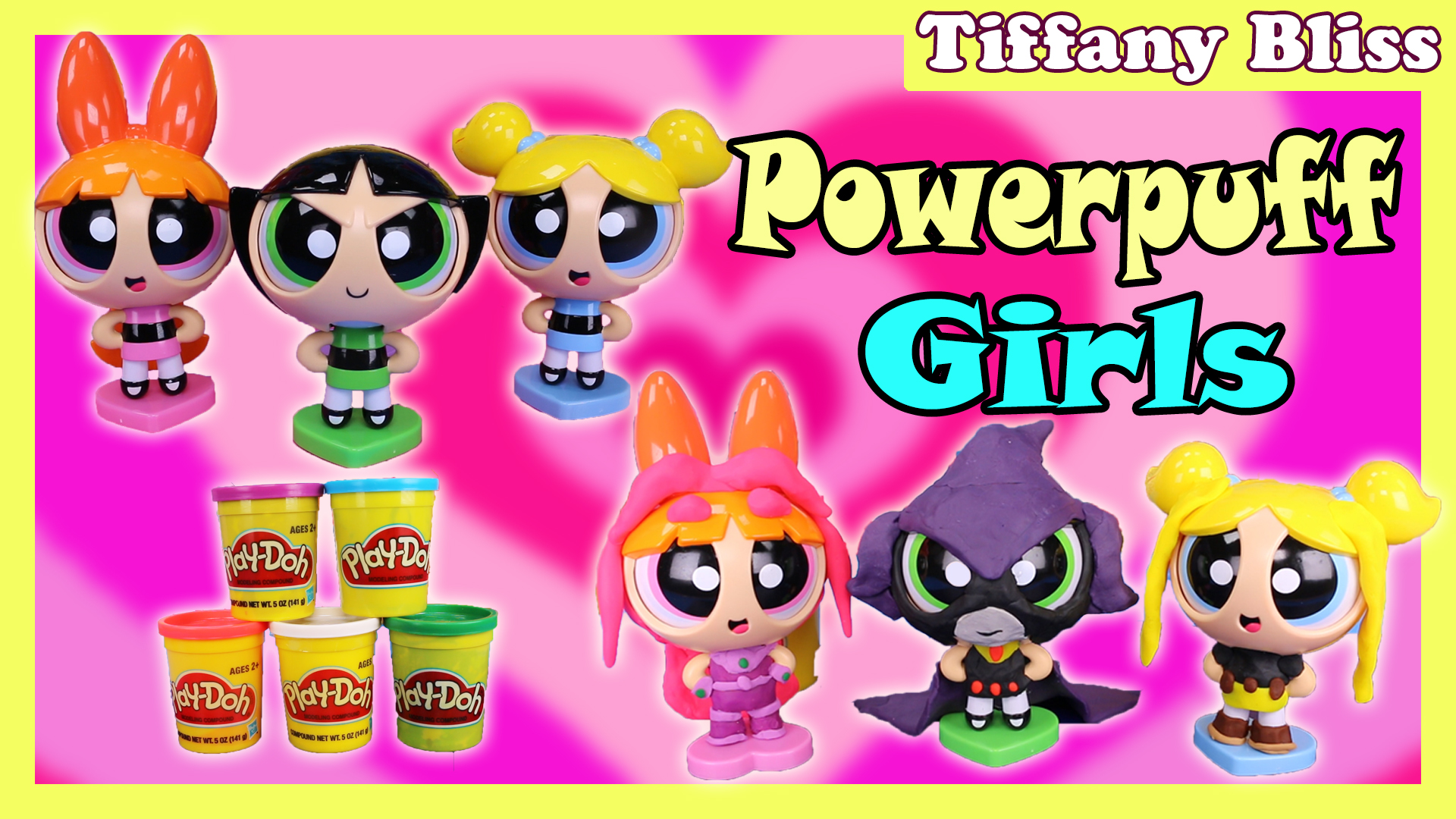 Powerpuff Girls Action Eyes Review Custom Playdoh Teen Titans Go Raven Starfire