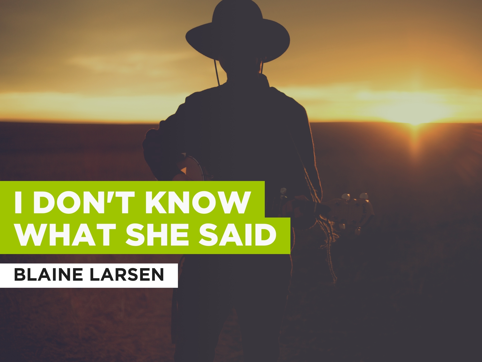 Prime Video I Don't Know What She Said in the Style of Blaine Larsen