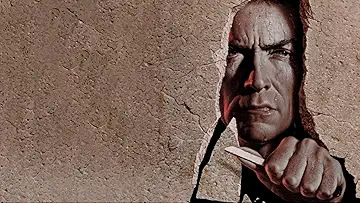 Clint Eastwood's Frank Morris struggles to Escape from Alcatraz (1979) in the Escape from Alcatraz game.