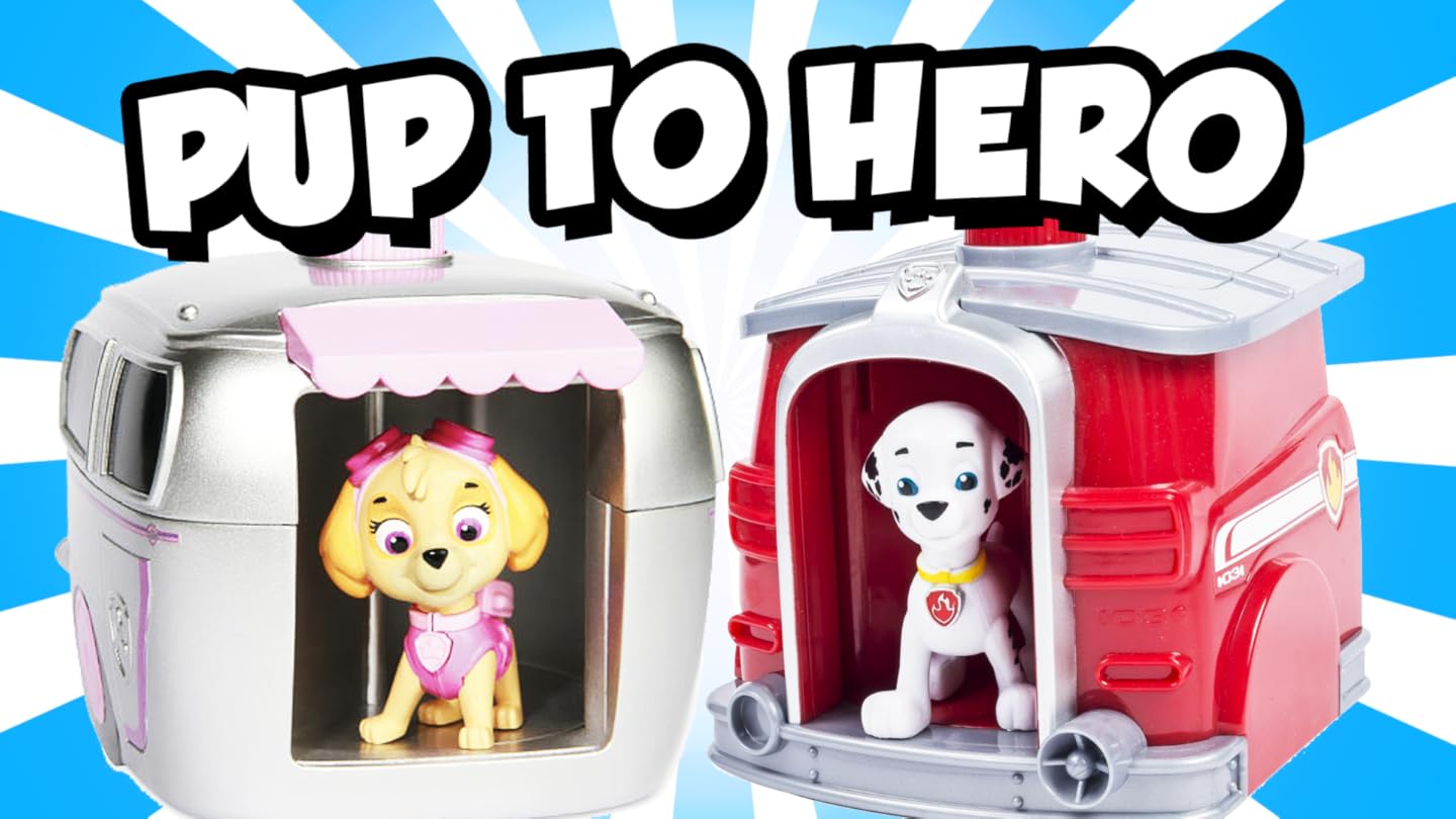 Amazon.co.jp PAW PATROL "Pup to Hero" Playsets with Marshall & Skye