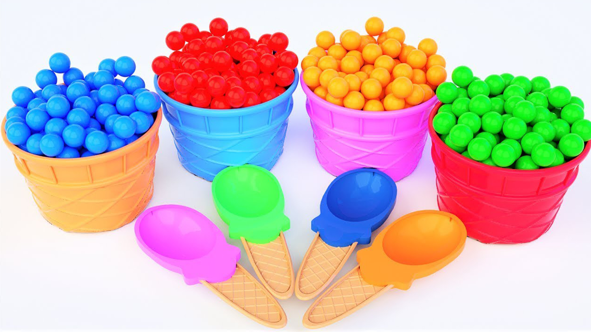Watch Learning Colours with Dippin Dots Balls Ice Cream Cup Surprise
