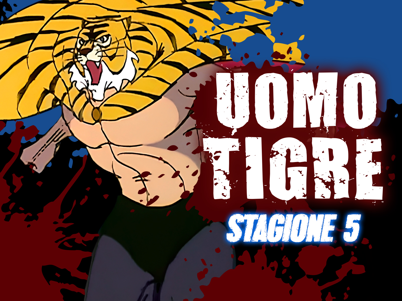 3stylershop T-Shirt Uomo Uomo Tigre | 100% Cotone Made In Italy | Ispirata Al Cartone Anni 80 Tana Delle Tigri