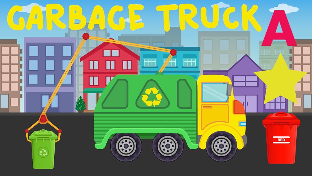 Watch Garbage Truck Colors, ABC, Shapes Garbage Truck Video For Kids