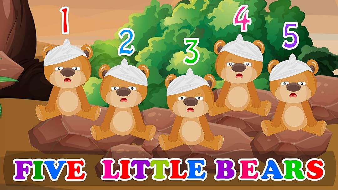 Watch Five Little Bears Nursery Rhymes Video for Kids Prime Video