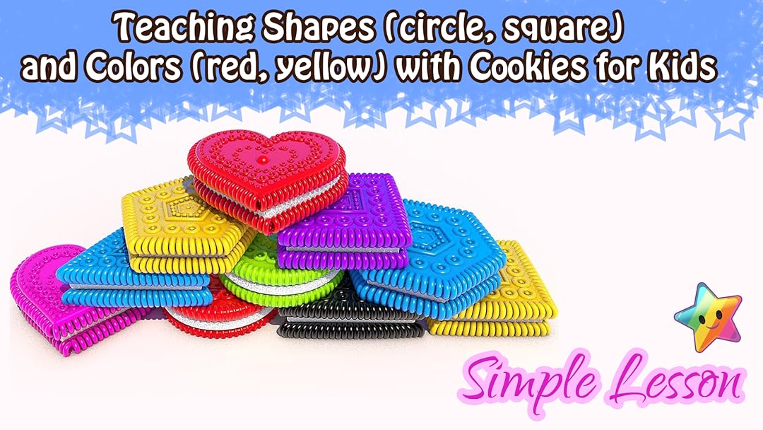 Watch Teaching Shapes Circle Square And Colors Red Yellow With Cookies For Kids Prime Video