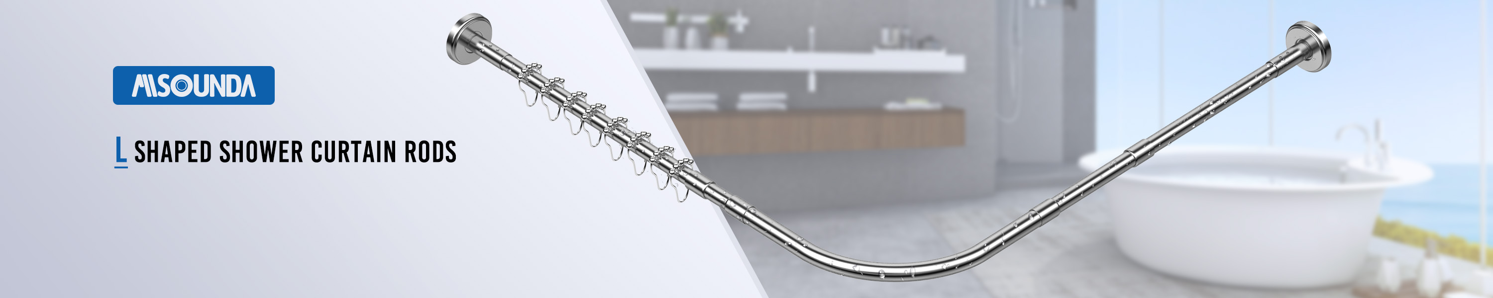 Amazon.co.uk Misounda L Shaped Shower Curtain Rods
