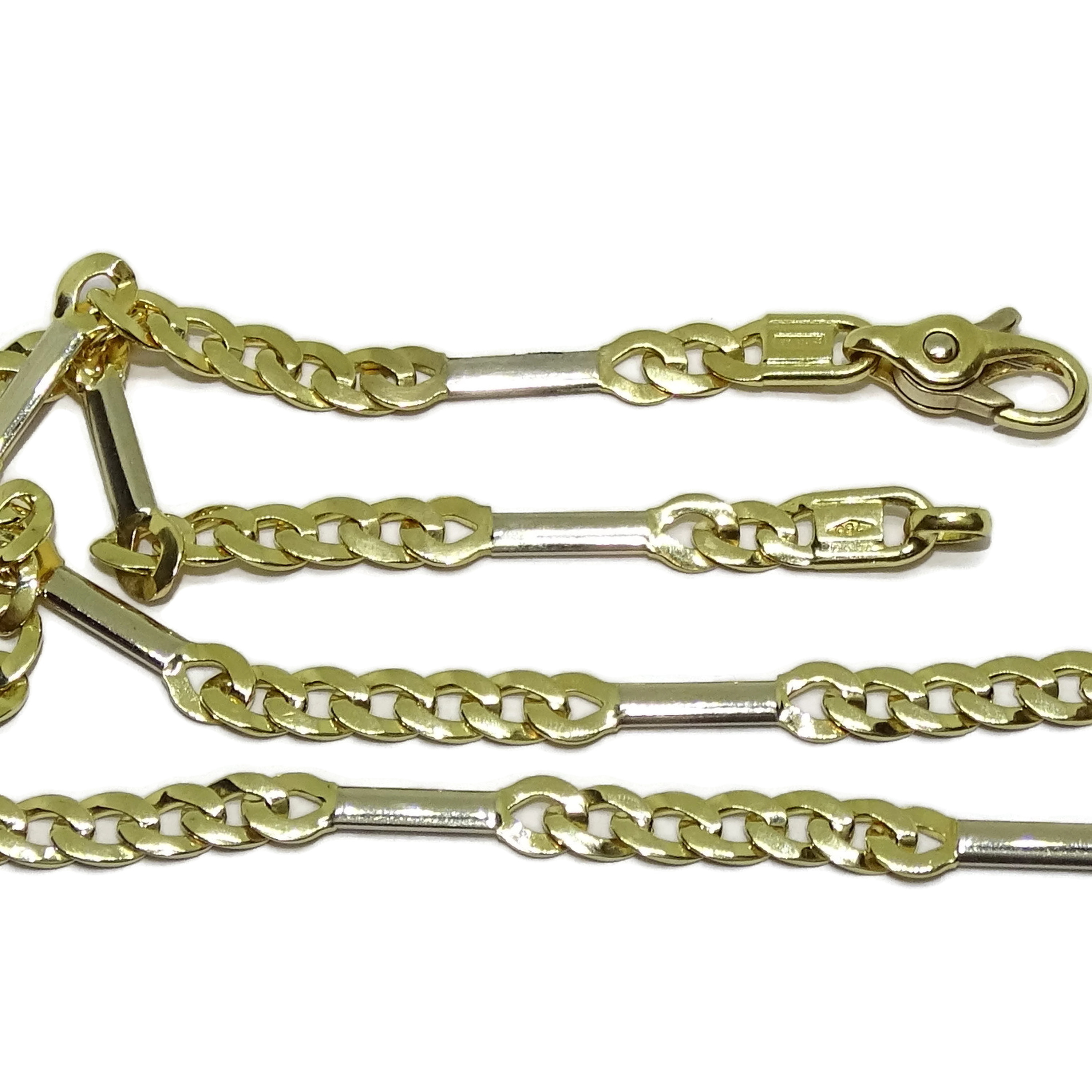 Never Say Never Catena Oro Giallo 18k Rolo Piatto 3mm 50cm - 3.50g, Con Chiusura A Moschettone - Gioiello Di Classe