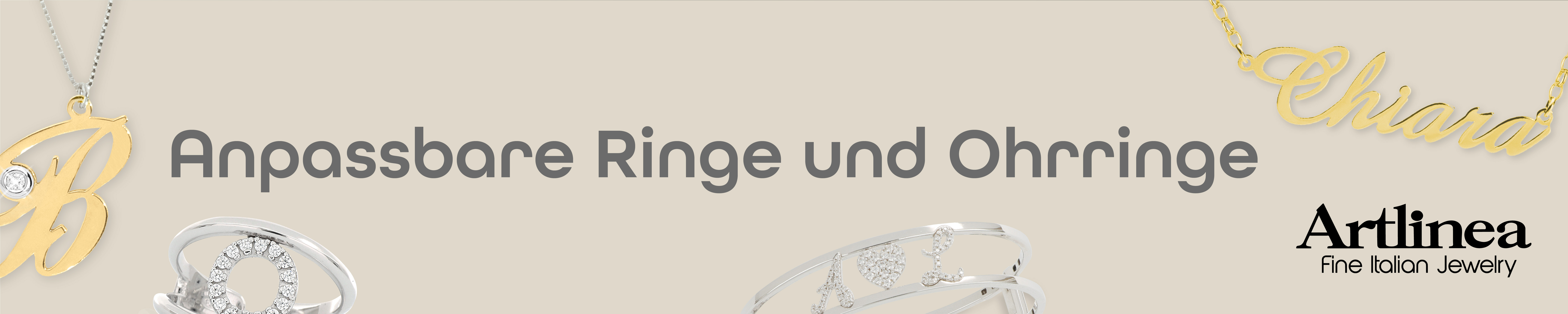 Amazon.de Artlinea Fine Italian Jewelry Anpassbare Ringe und Ohrringe