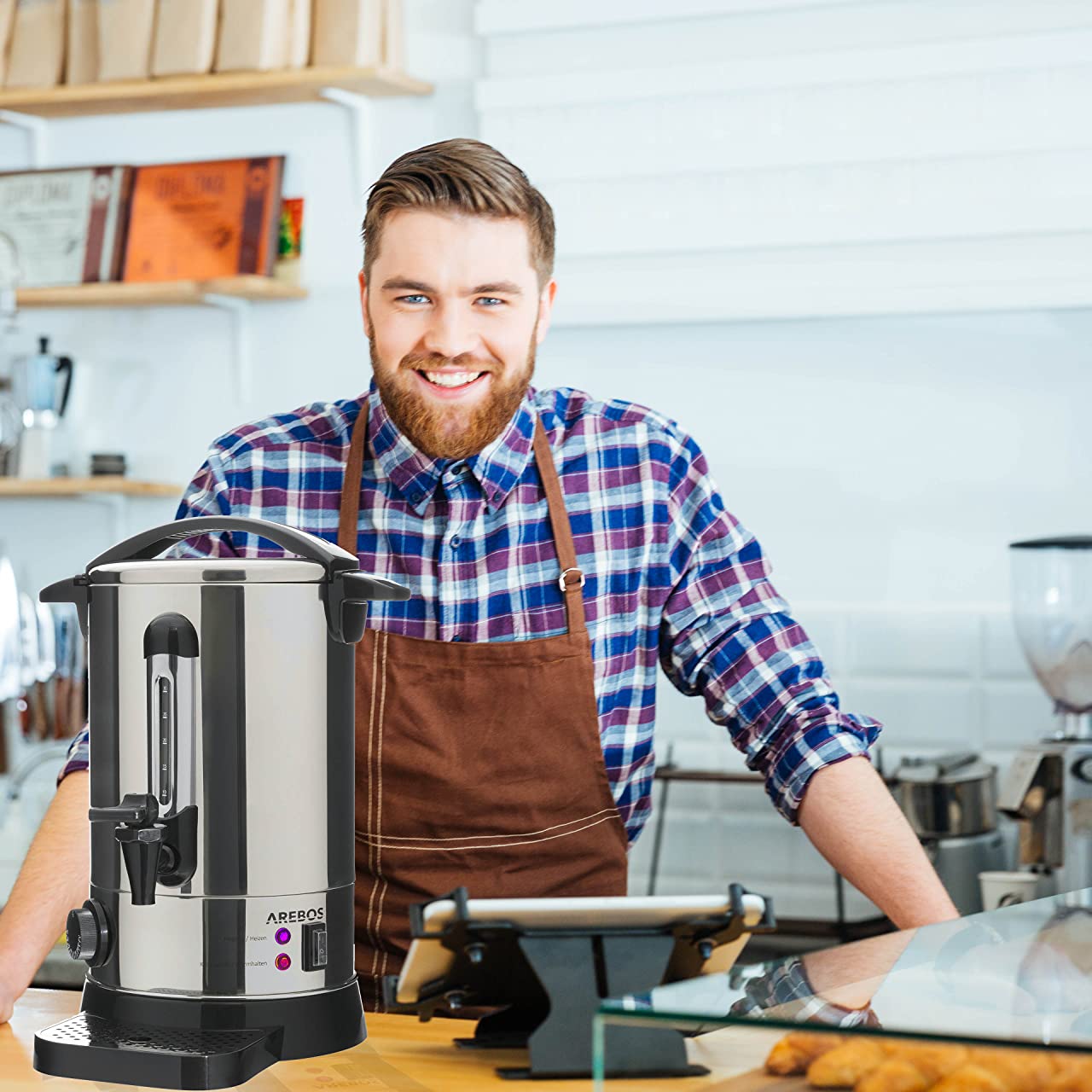 Macchina Per Conserve Arebos 28 Litri - 2500W, Con Termostato Regolabile 30-110°C