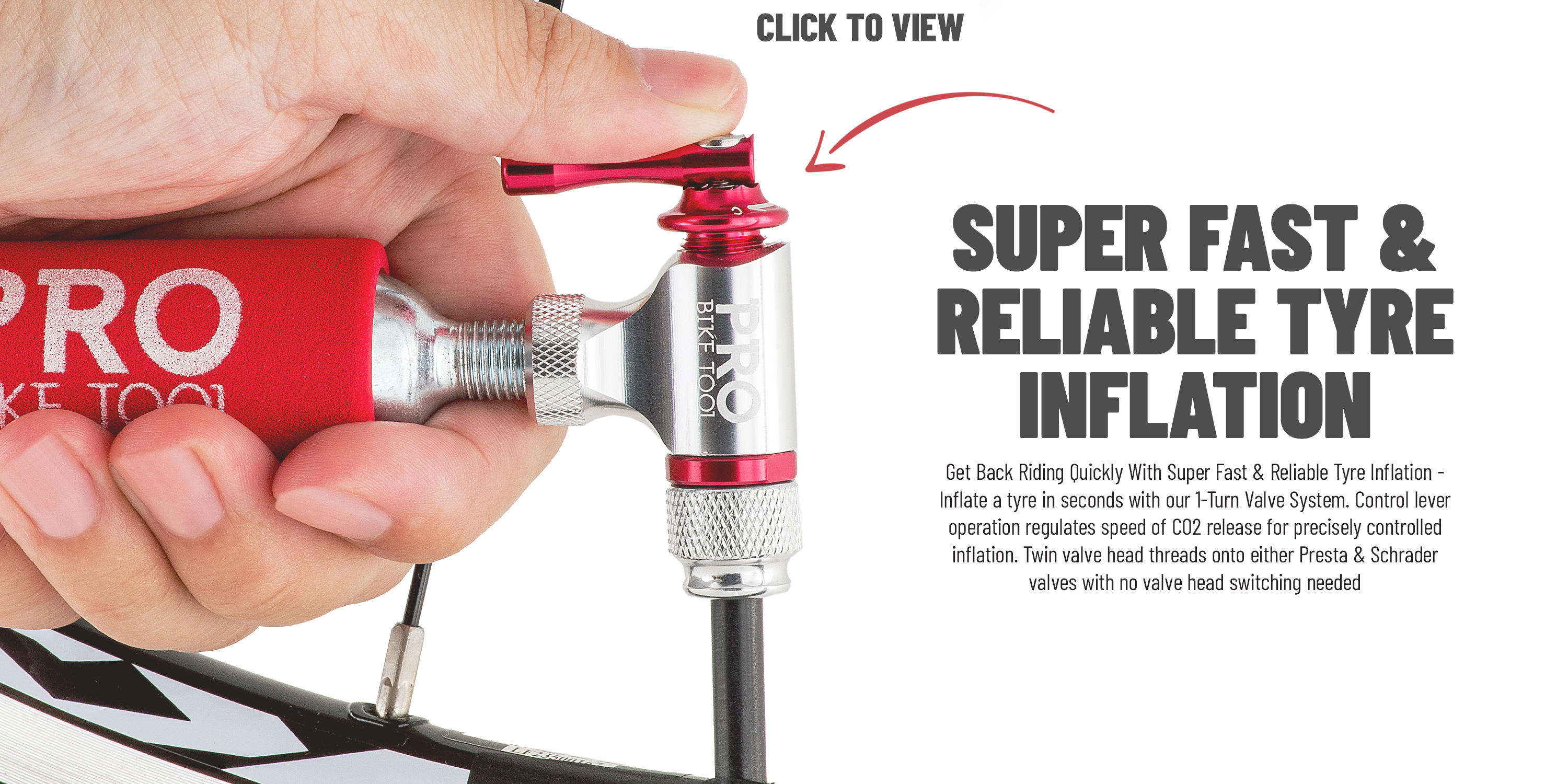 Amazon.co.uk PRO BIKE TOOL CO2 INFLATOR WITH FOAM SLEEVE (RED)