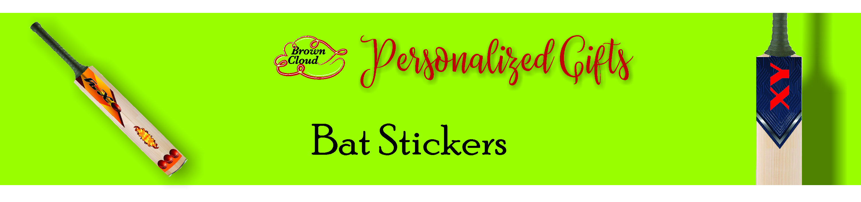 Amazon.in: Brown Cloud: Customized Bat Stickers