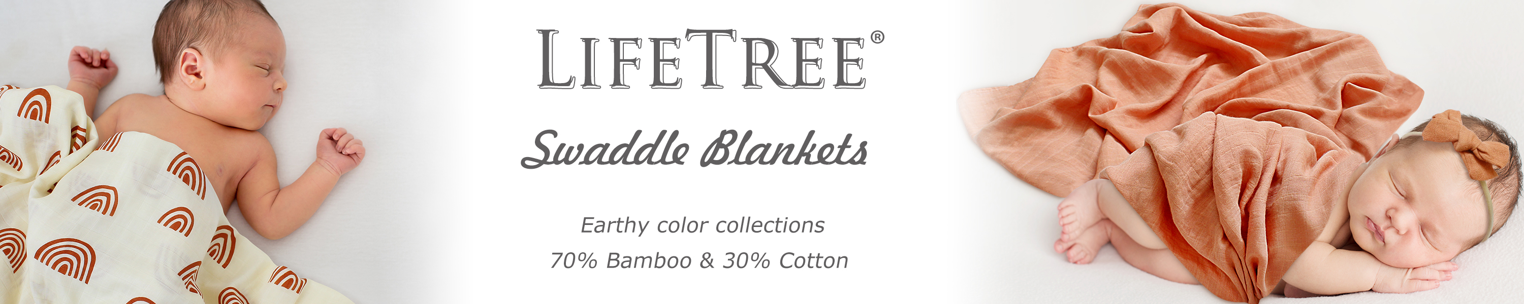 LifeTree Muslin swaddle blankets