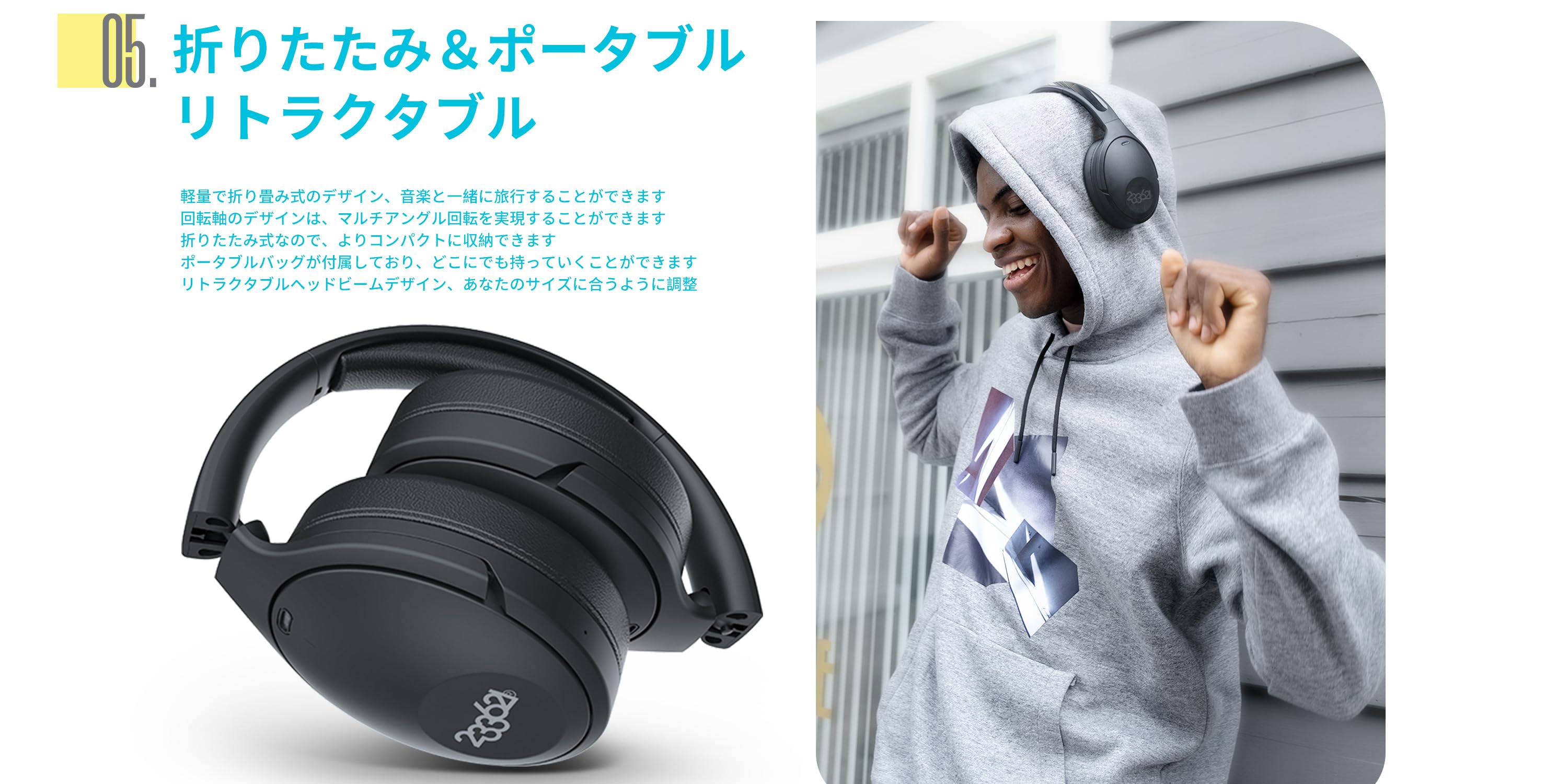 ブラック ワイヤレスヘッドセット 233621 Over Ear Blackbox Headphones w Case TESTED VG