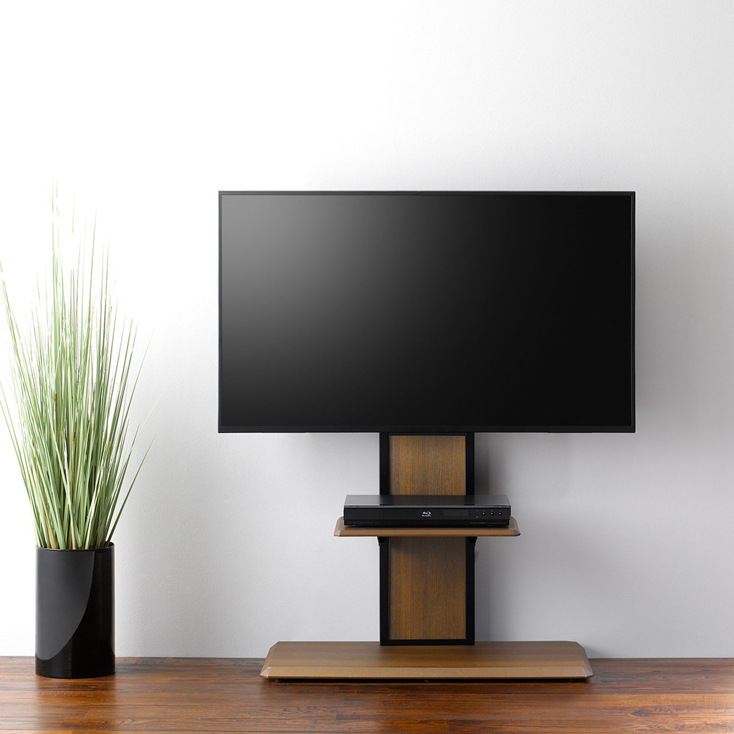Amazon.co.jp: 朝日木材加工 ASAHI WOOD: 壁寄せテレビスタンド