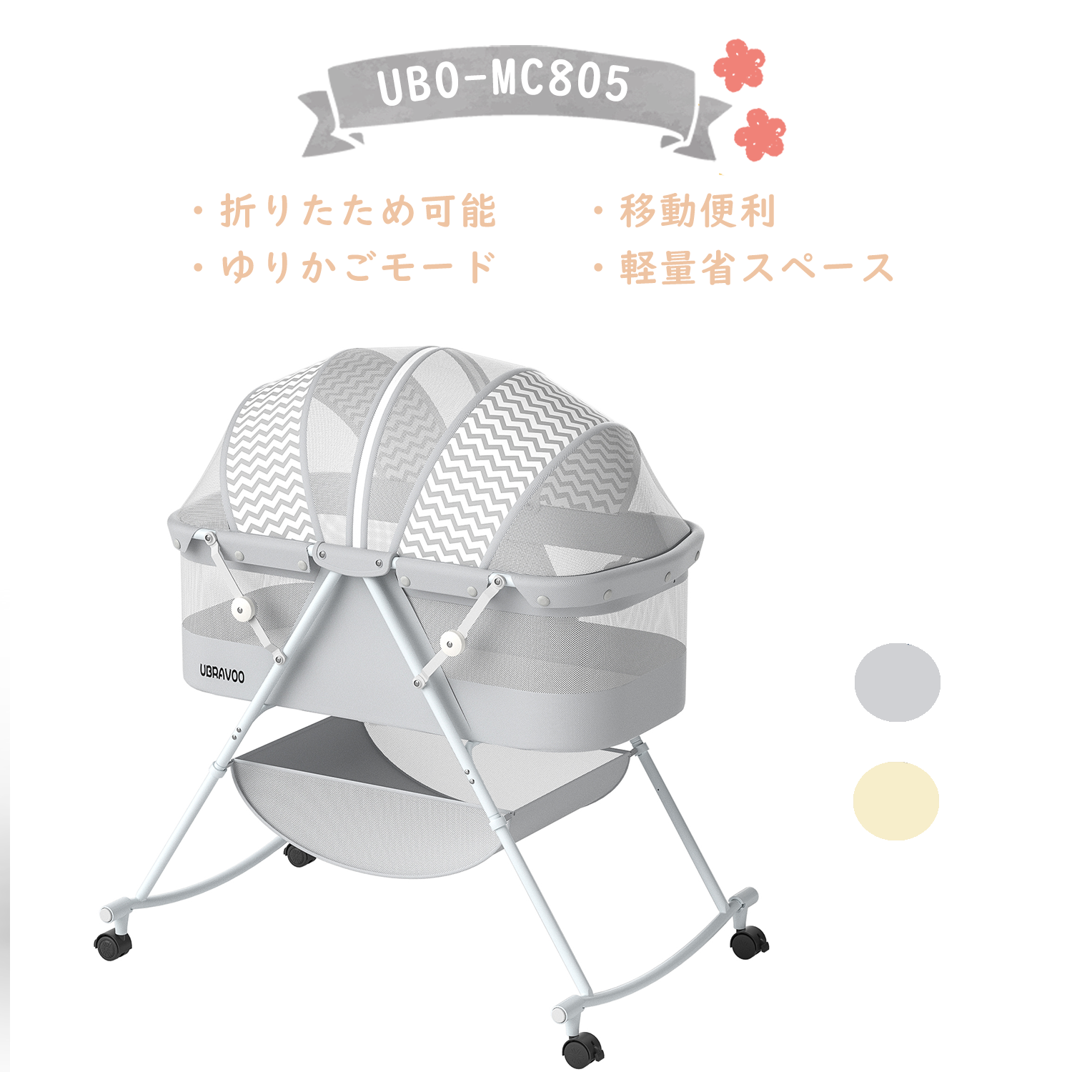 Amazon.co.jp: UBRAVOO: ベビーベッド