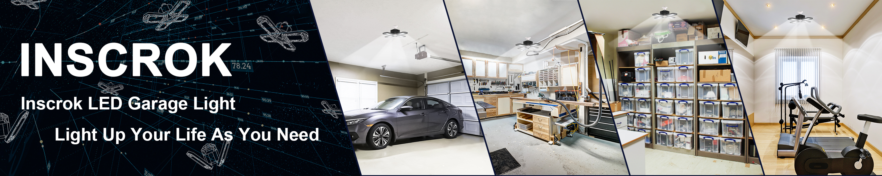 Inscrok LED Lighting LED Garage Light