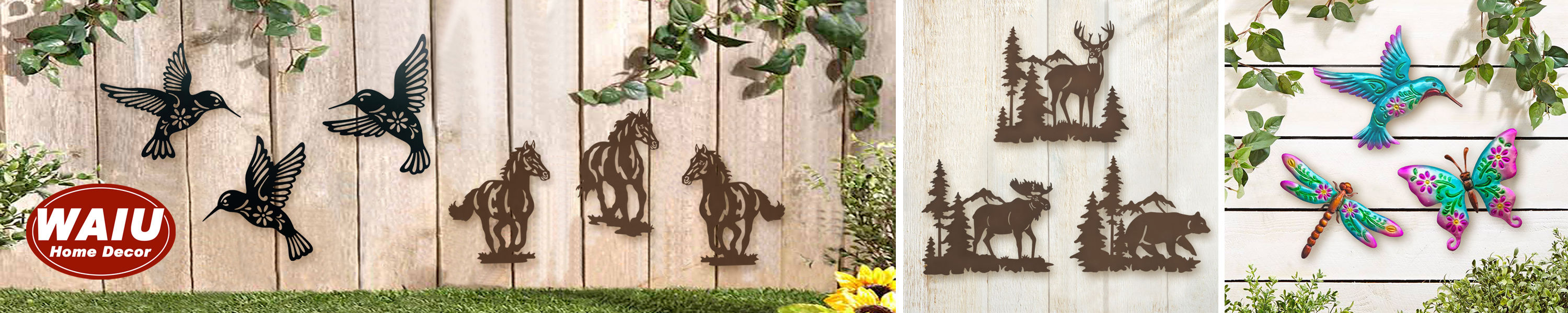 WAIU Elffledermaus – Metall-Silhouette Mit Leuchtenden Augen, 2 Heringe, Für Garten & Halloween-Deko