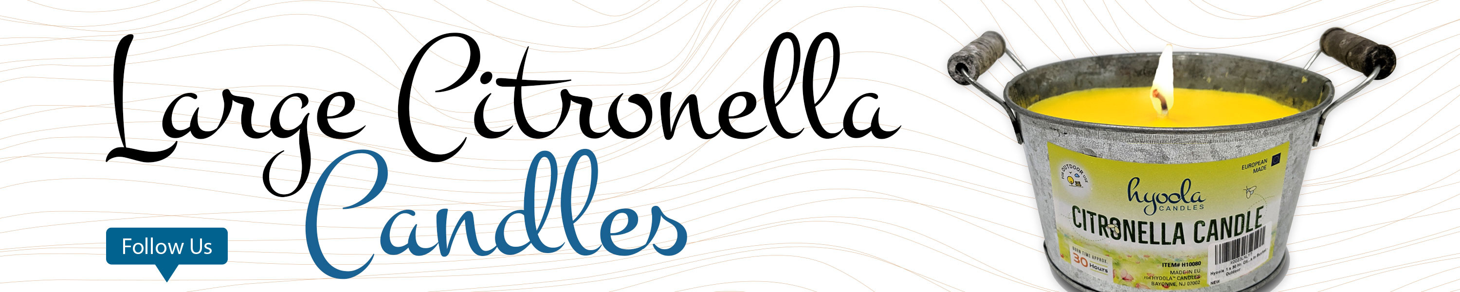 Hyoola Large Citronella Candles