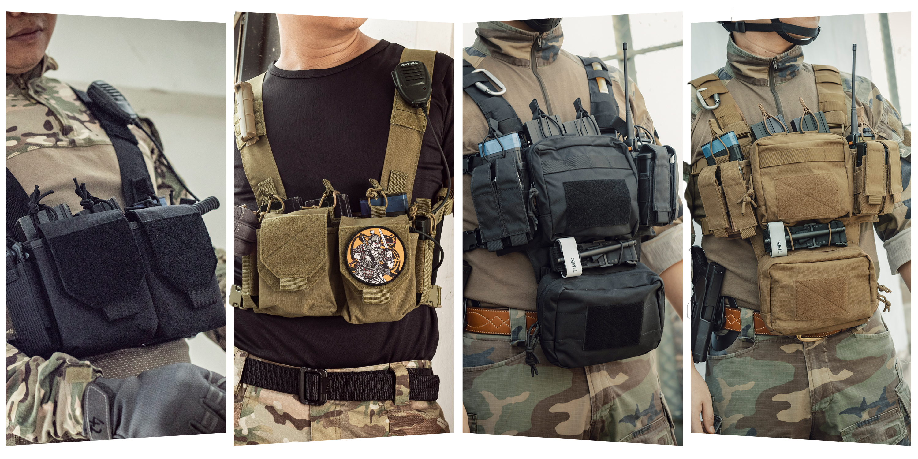 VISMIX Tactical Chest Rig - Adjustable MOLLE Chest Harness With Removable Pouches