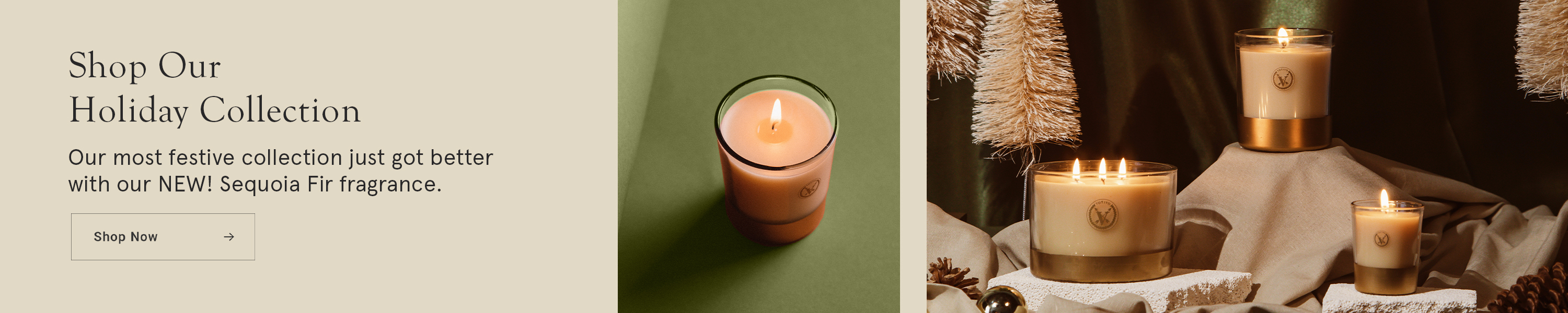 VOTIVO Holiday 3 Wick Candles