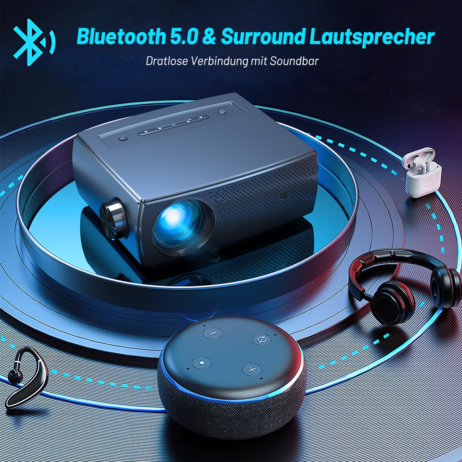 Amazon.com: CLOKOWE: YG661 1080P HD Projector