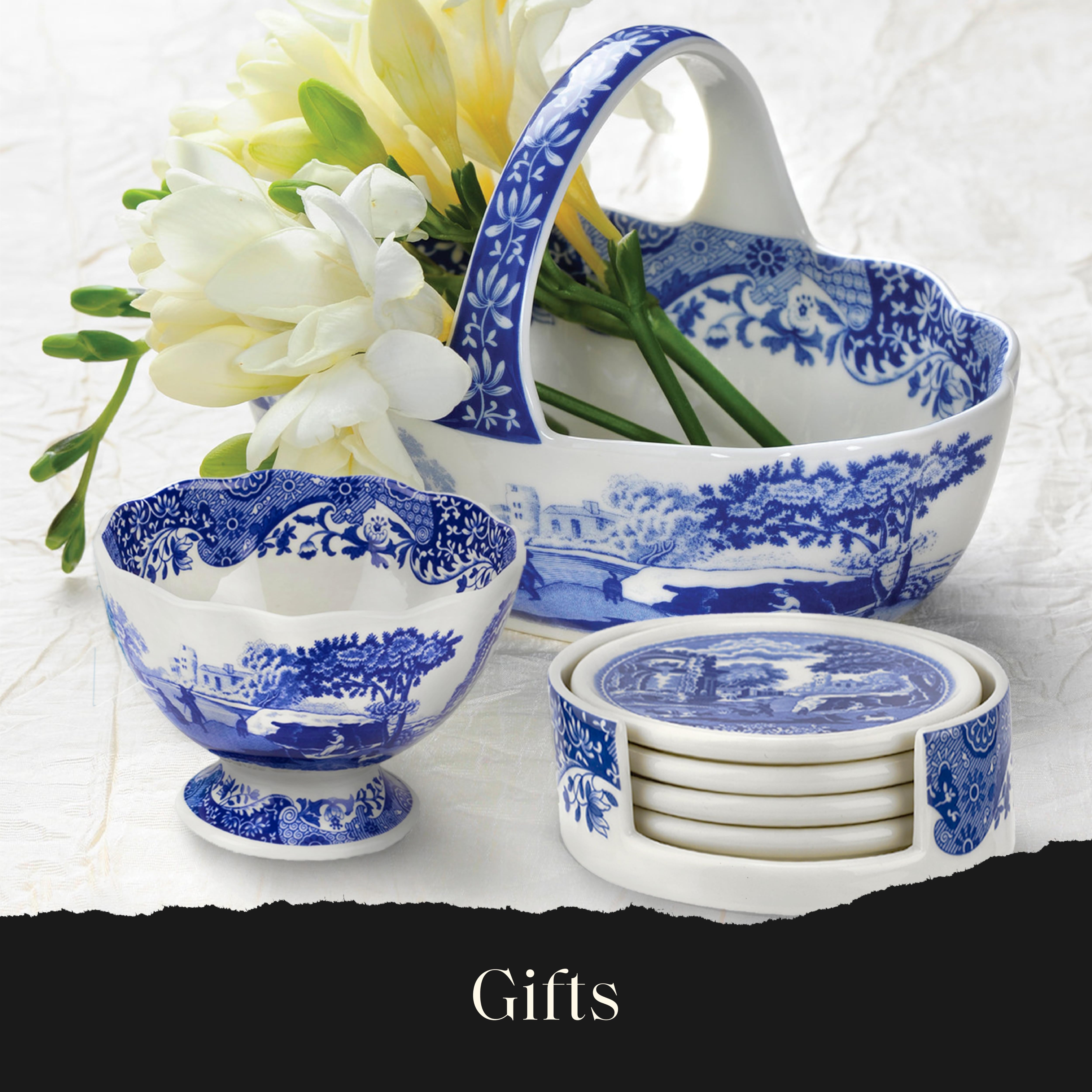 【8枚セット】美品！Spode Blue Italian 青白い風景画 大皿 Amazon.com: Spode: Blue Italian