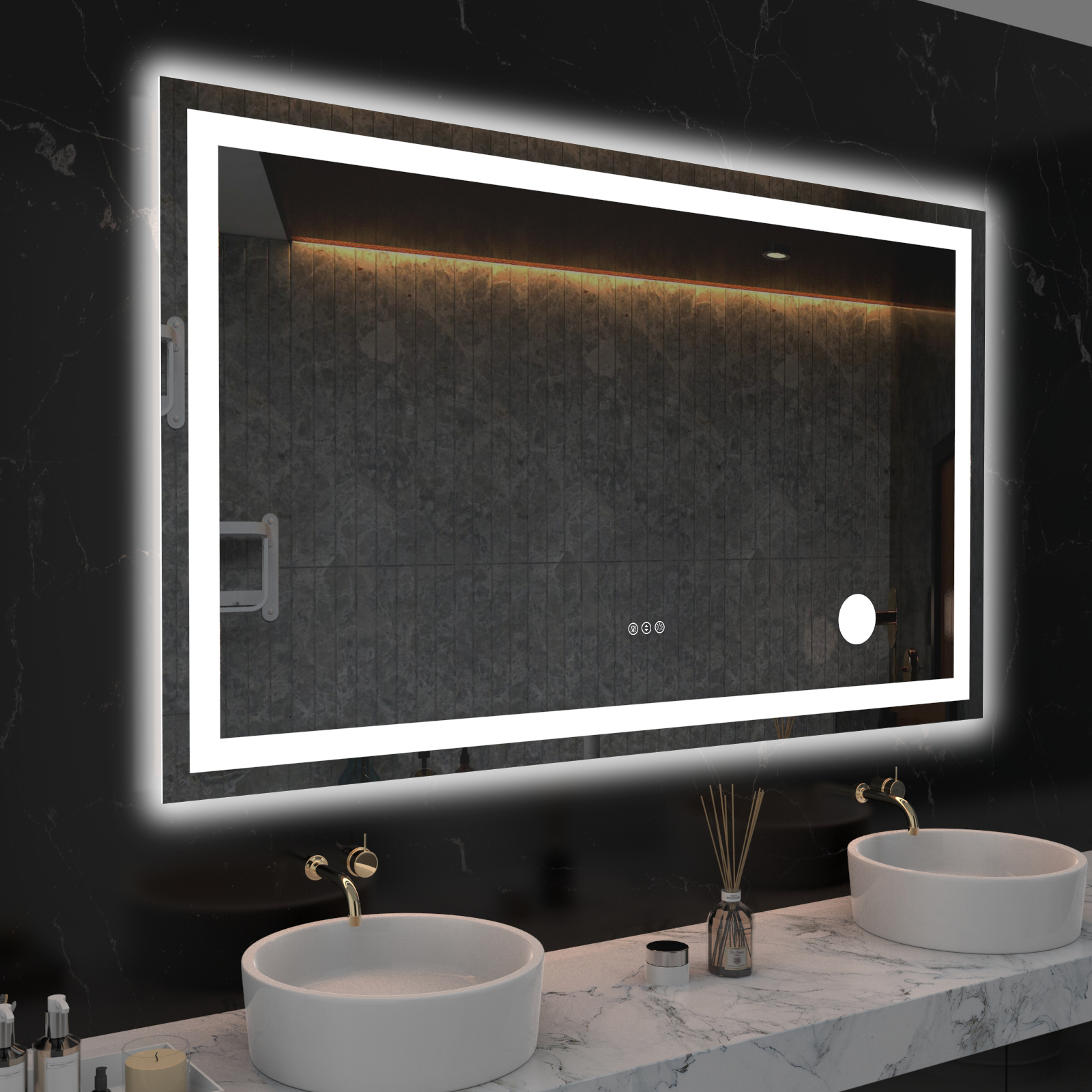 LOAAO LED Bathroom Mirror