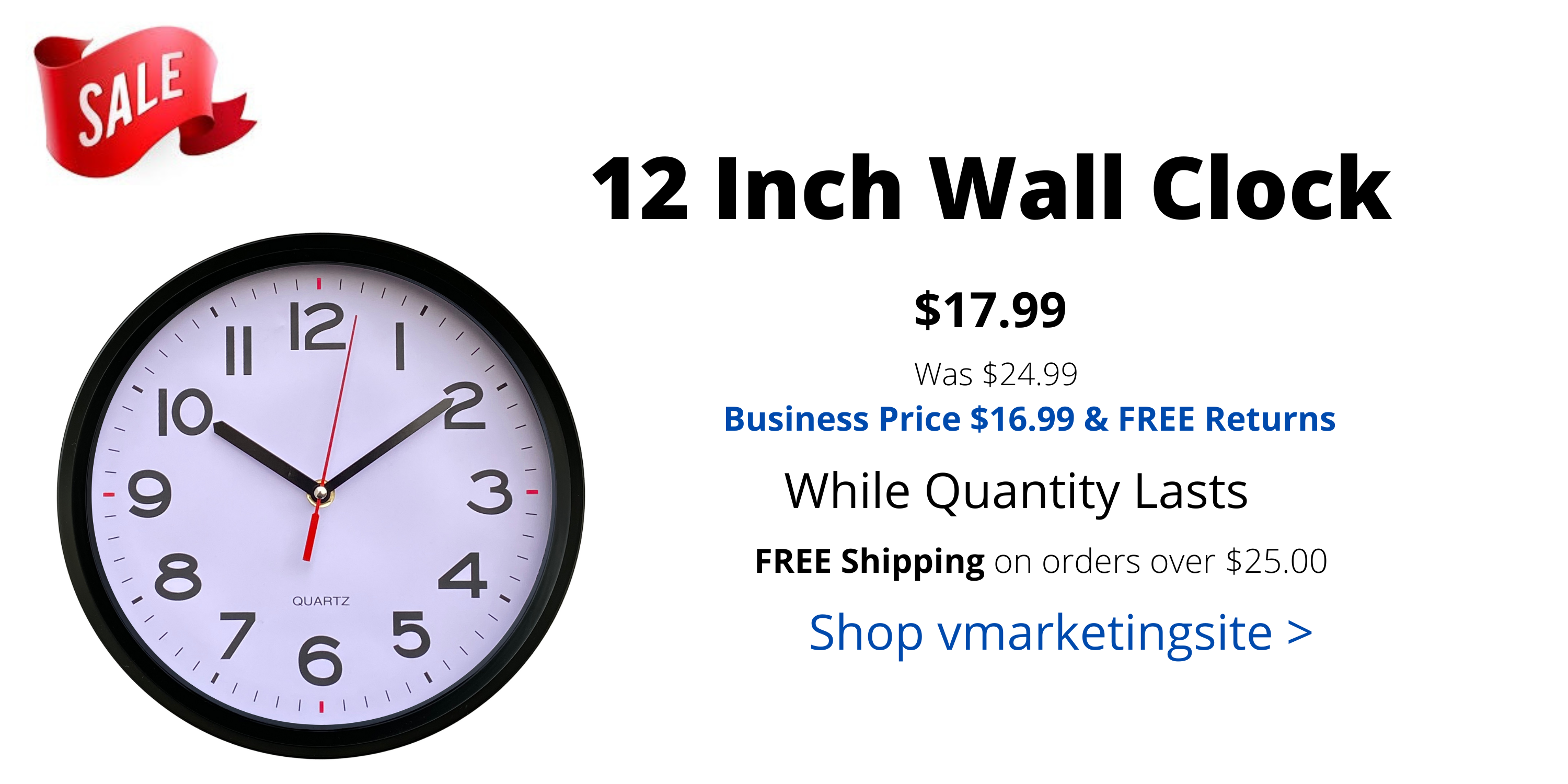 vmarketingsite Wall Clocks Battery Operated