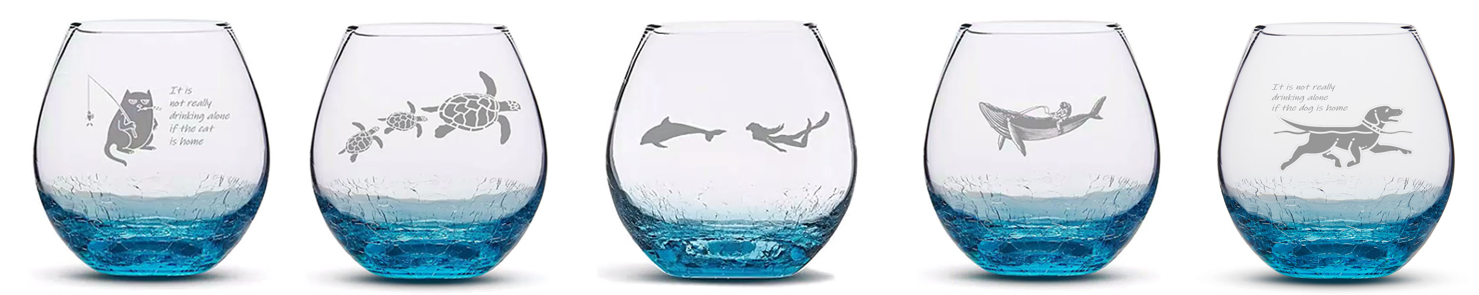 OsciFly Dog Wine Glasses