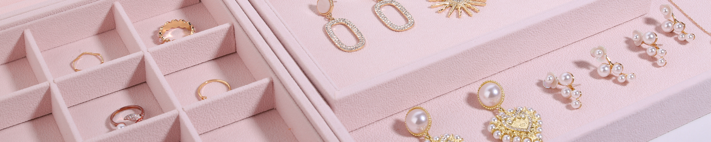 GeeShou Organisateur De Rangeent Pour Bracelets En Velours Blanc