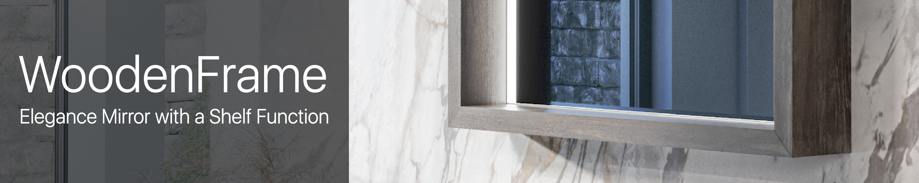 ARTFORMA Mirror with Frame and Shelf