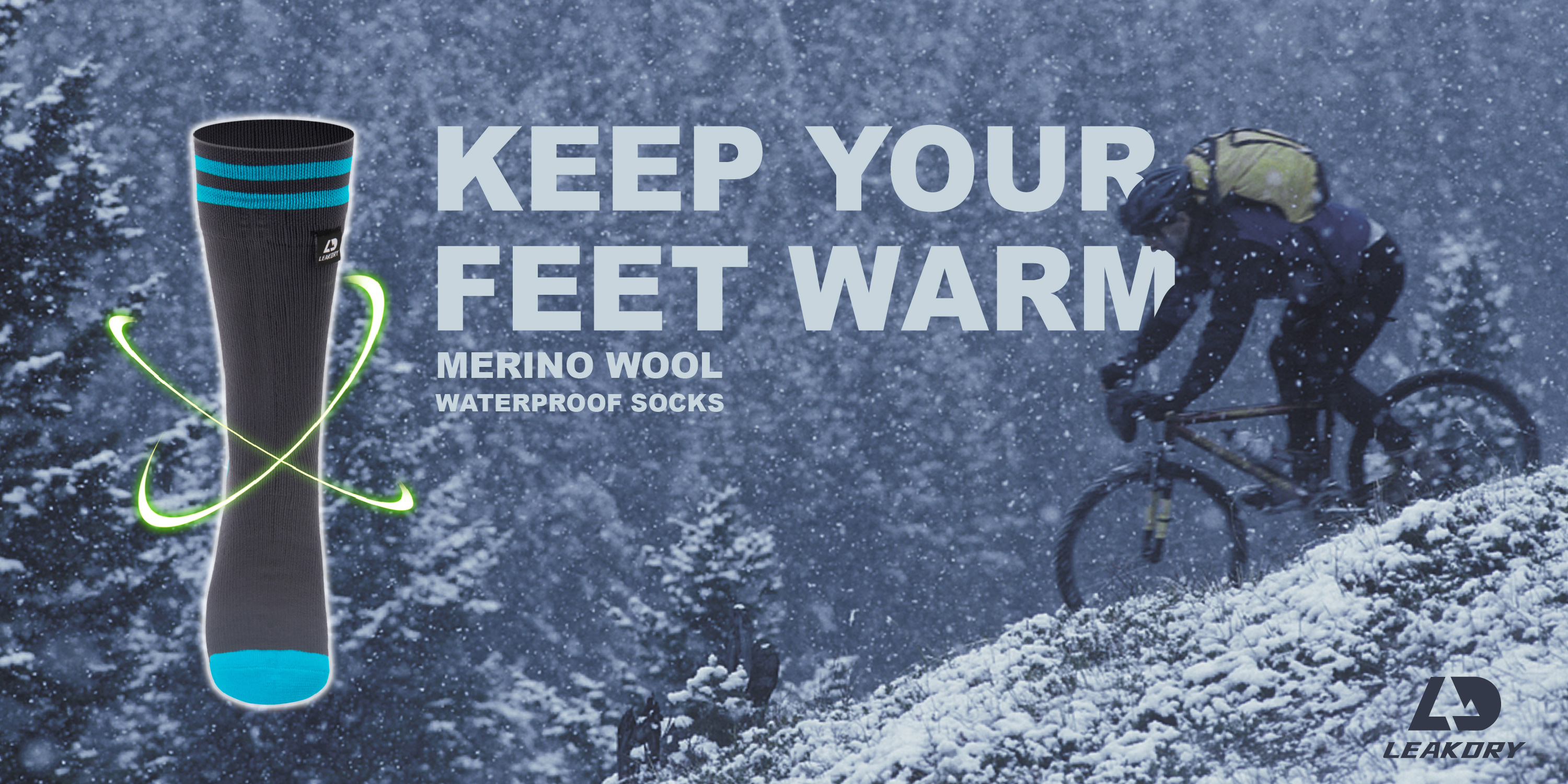 LEAKDRY MERINO WOOL WATERPROOF SOCKS