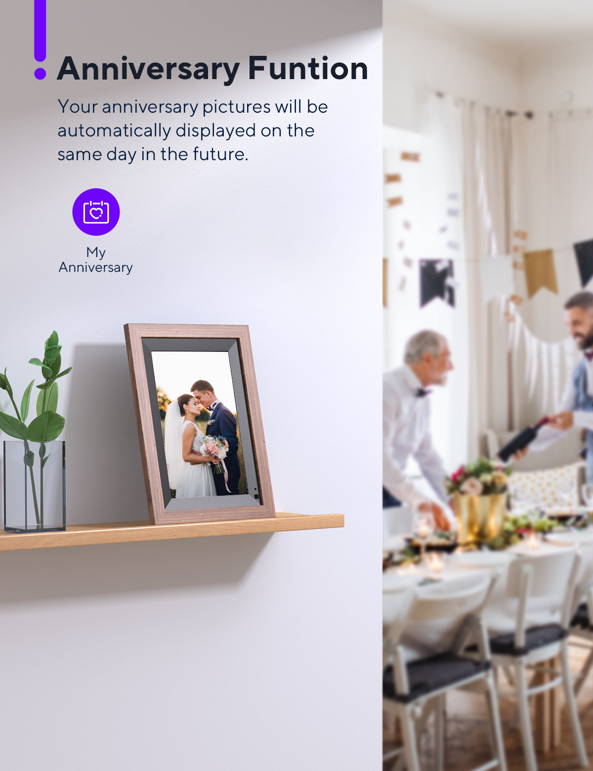 AKIYO 8 inch Digital Photo Frame