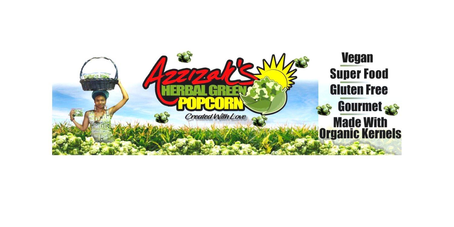 Azzizah's Herbal Green Popcorn An organic, vegan cheddar