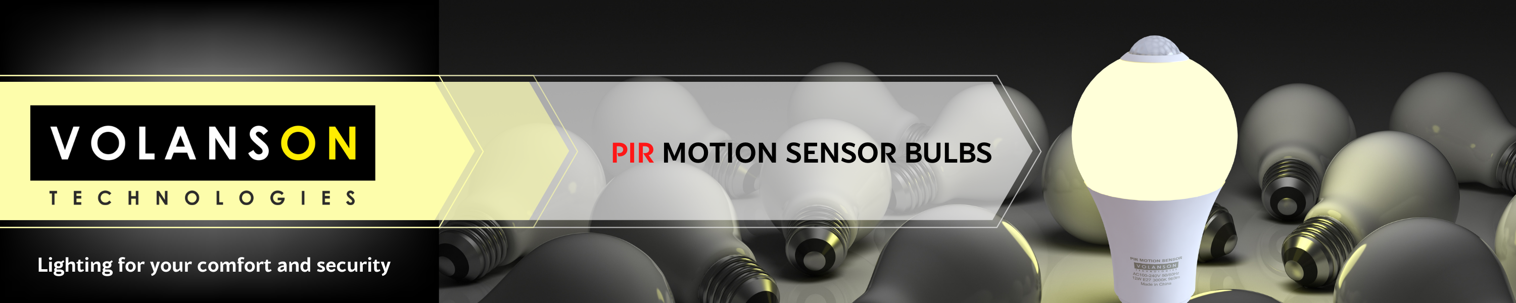 VOLANSON TECHNOLOGIES PIR Motion Sensor Bulbs