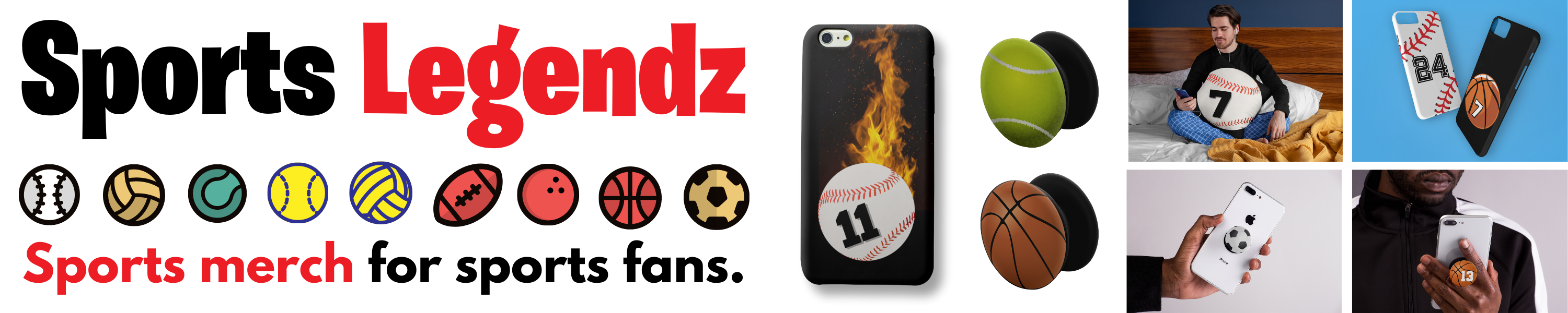 Sportz Legendz iPhone Case Baseball Number