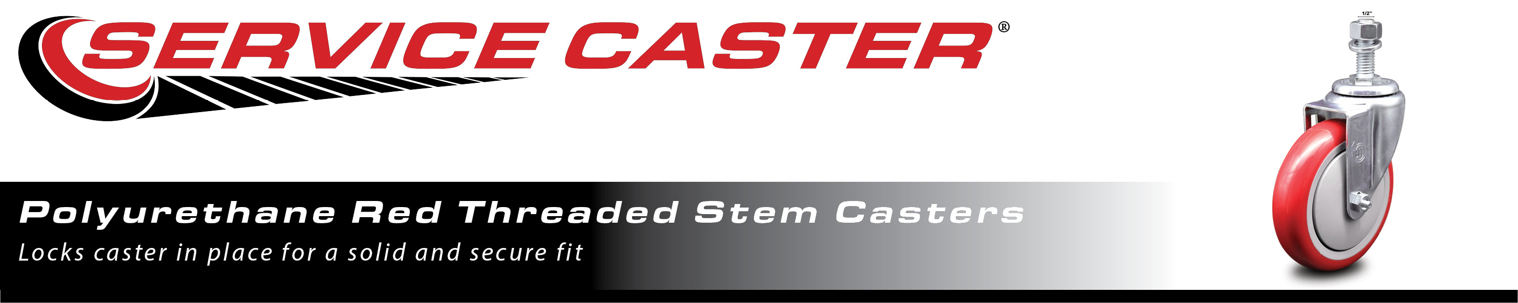 Service Caster Corporation Polyurethane Red Threaded Stem
