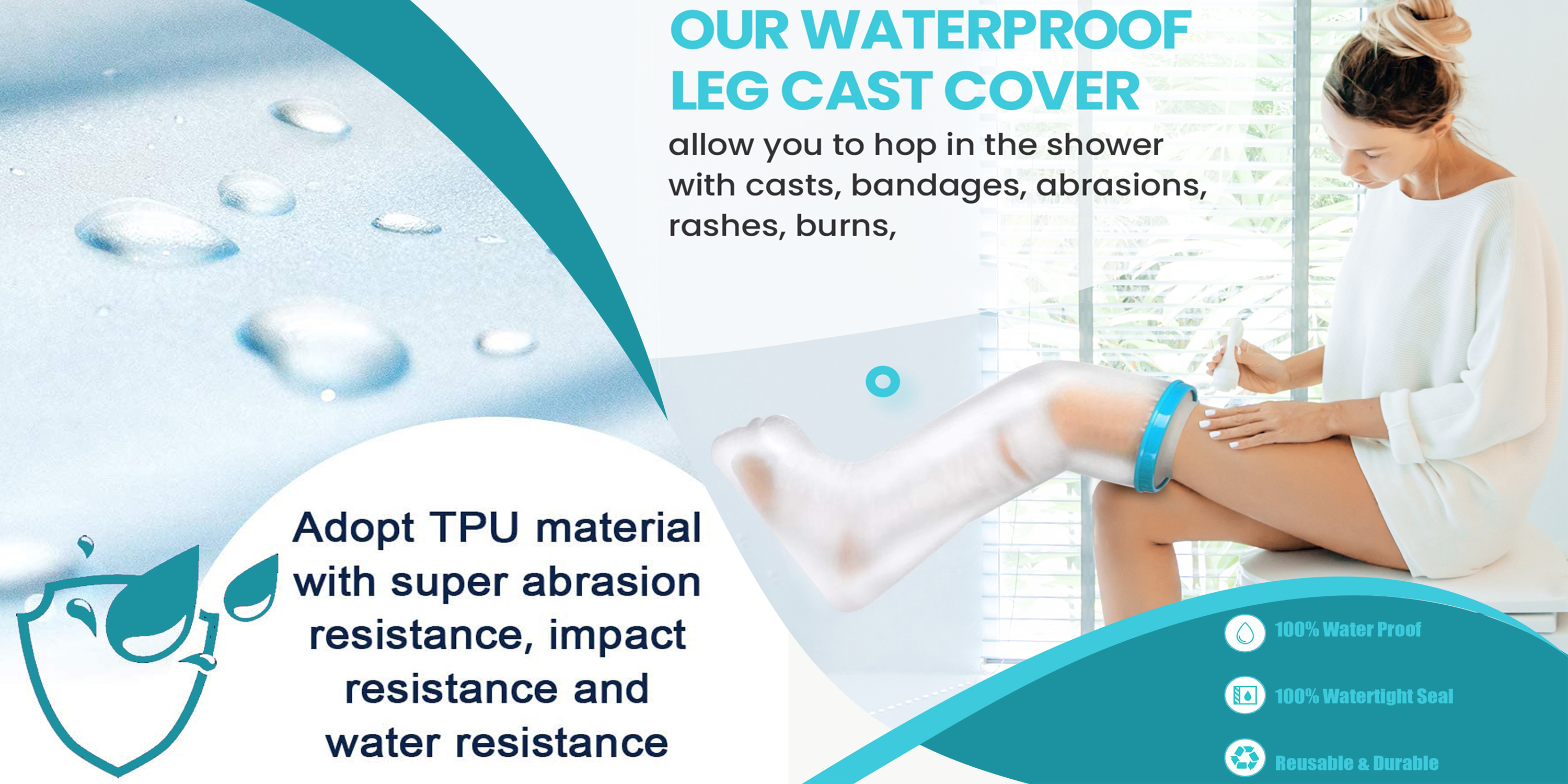 Wilsco Cast Covers for Showering Long Leg